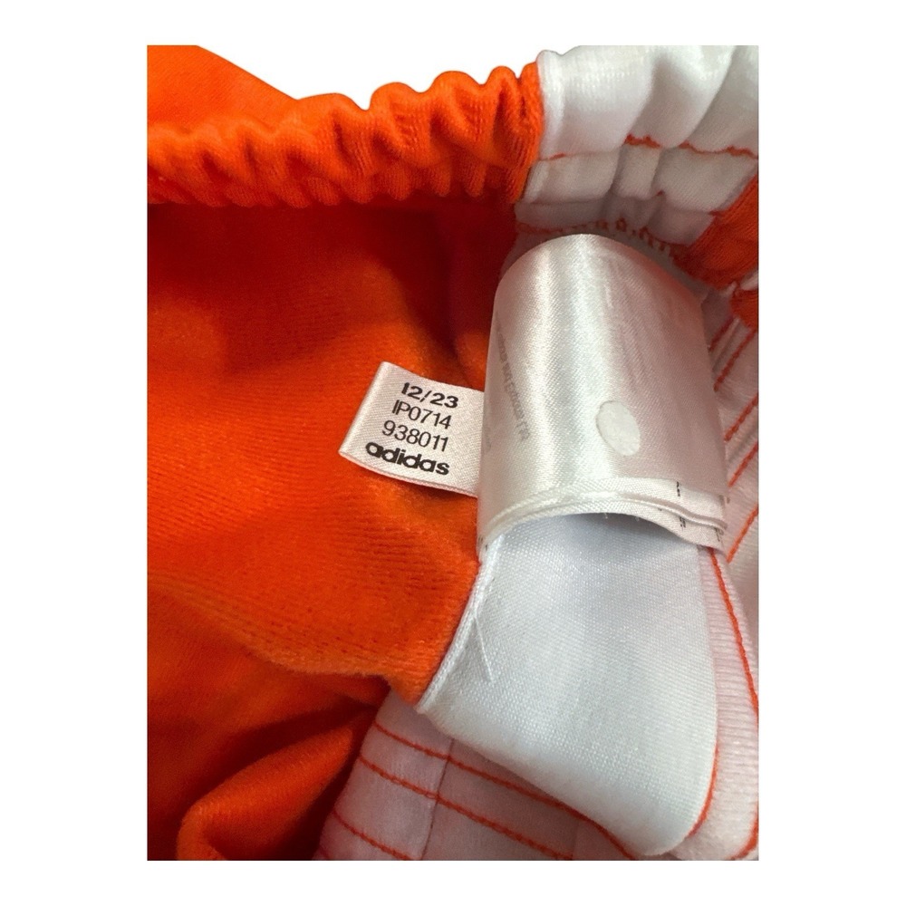 adidas Originals Adibreak Shorts Womens Size L Large Orange White Striped Retro - Picture 4 of 7